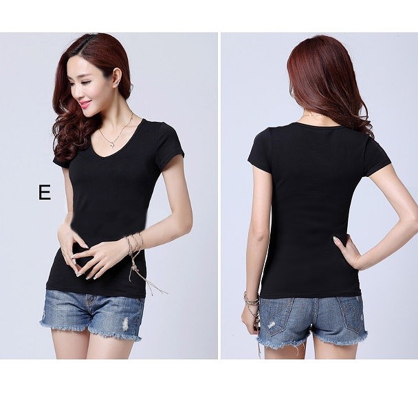 レディース　トップス　Tシャツ　無地　カットソー　Ｖネック　半袖　長袖　綿　コットン　シンプル　大きいサイズ　スリム　フィット　セクシー　カジュアル　大人可愛い　フェミニン　デート　お出かけ　普段着　ブラック　ホワイト　グレー　ピンク　送料無料