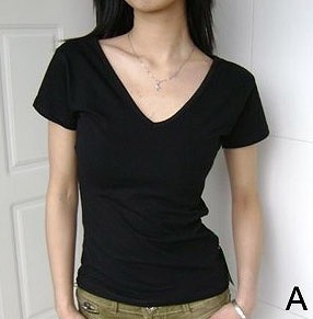 レディース　トップス　Tシャツ　無地　ボーダー　カットソー　Ｖネック　半袖　綿　シンプル　大きいサイズ　スリム　フィット　セクシー　カジュアル　大人可愛い　フェミニン　デート　お出かけ　普段着　ブラック　ホワイト　グレー　ピンク　イエロー　送料無料