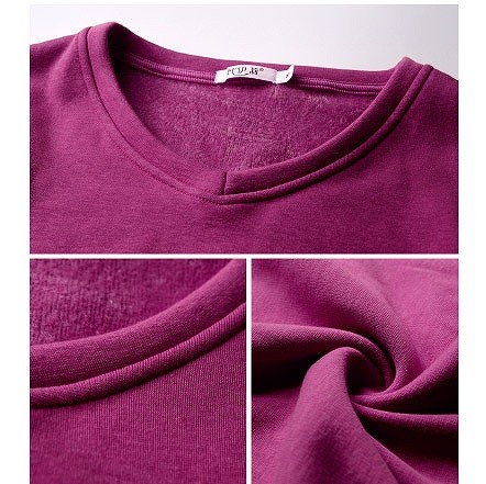 レディース　トップス　Tシャツ　無地　カットソー　Ｖネック　長袖　シンプル　大きいサイズ　スリム　秋　冬　あったか　厚手　ゆったり　カジュアル　大人可愛い　フェミニン　デート　お出かけ　普段着　ブラック　ホワイト　オレンジ　ピンク　ベージュ　送料無料