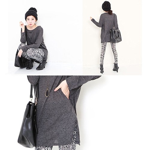 レディース　ラウンドネック　Tシャツ　半袖　ショートスリーブ　ブラウス　トップス　春　夏　女性　大人　カジュアル　キュート　可愛い　おしゃれ　エレガント　セクシー　ファッション　グレー　灰色　フリーサイズ　ワンサイズ　送料無料