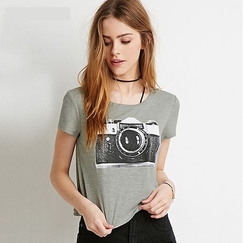 レディース　Uネック　Tシャツ　コットン　半袖　ショートスリーブ　トップス　春　夏　女性　大人　カジュアル　キュート　可愛い　おしゃれ　エレガント　セクシー　ファッション　グレー　灰色　XXL　サイズ　送料無料
