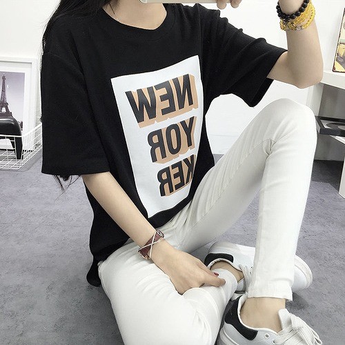 レディース　プリント　Tシャツ　半袖　ショートスリーブ　トップス　春　夏　女性　大人　カジュアル　キュート　可愛い　おしゃれ　エレガント　セクシー　ファッション　ホワイト　ブラック　白　黒　M　L　XL　XXL　サイズ　送料無料