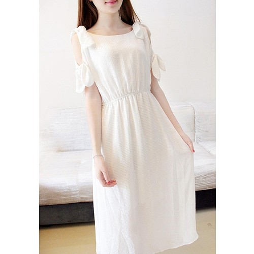 レディース　ワンピース　マキシ丈　ロング　スカート　半袖　ショートスリーブ　ボトムス　春　夏　女性　大人　カジュアル　キュート　可愛い　おしゃれ　セクシー　エレガント　セクシー　ホワイト　S　M　L　XL　サイズ　送料無料