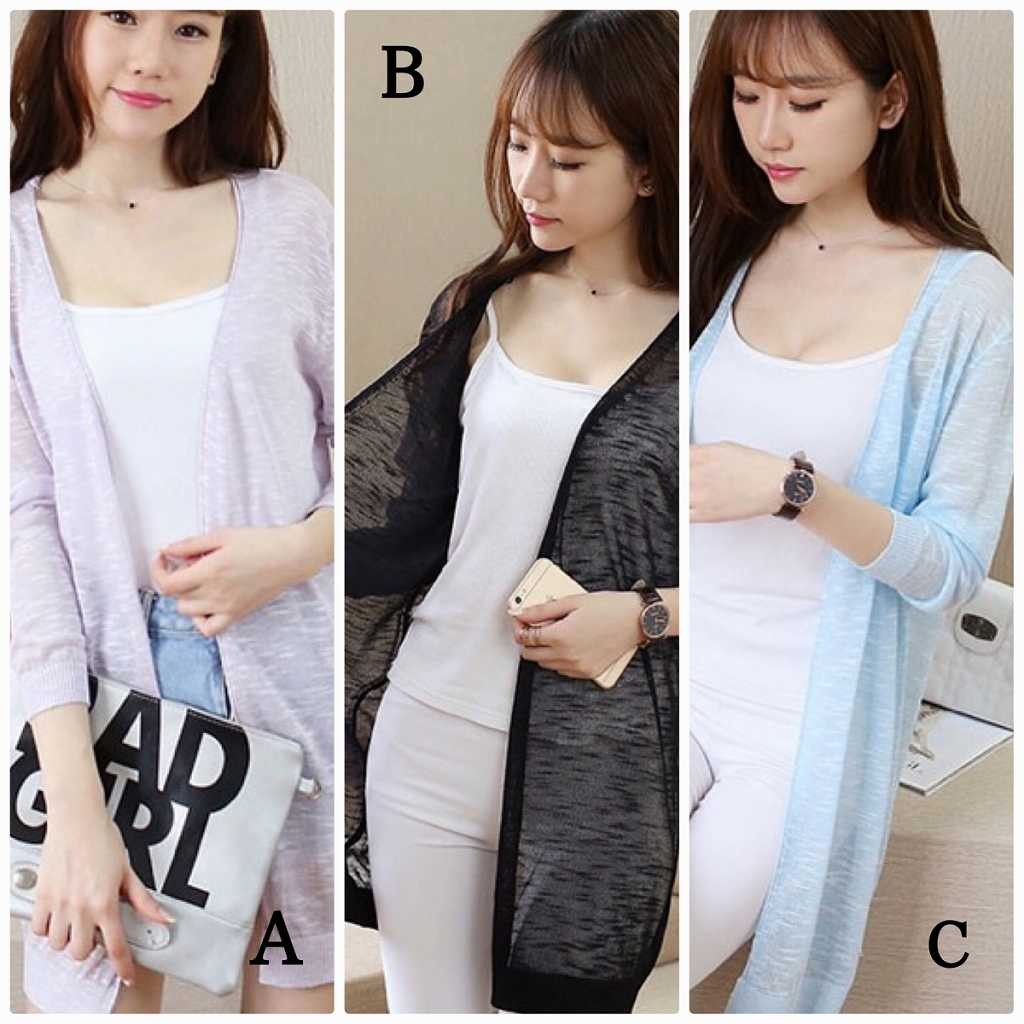 レディース　カーディガン　ボタンなし　ロング　カットソー　ニット　セーター　トップス　春　女性　大人　カジュアル　キュート　可愛い　おしゃれ　エレガント　セクシー　ファッション　パープル　　ブラック　ブルー　イエロー　ピンク　ホワイト　サイズ　送料無料