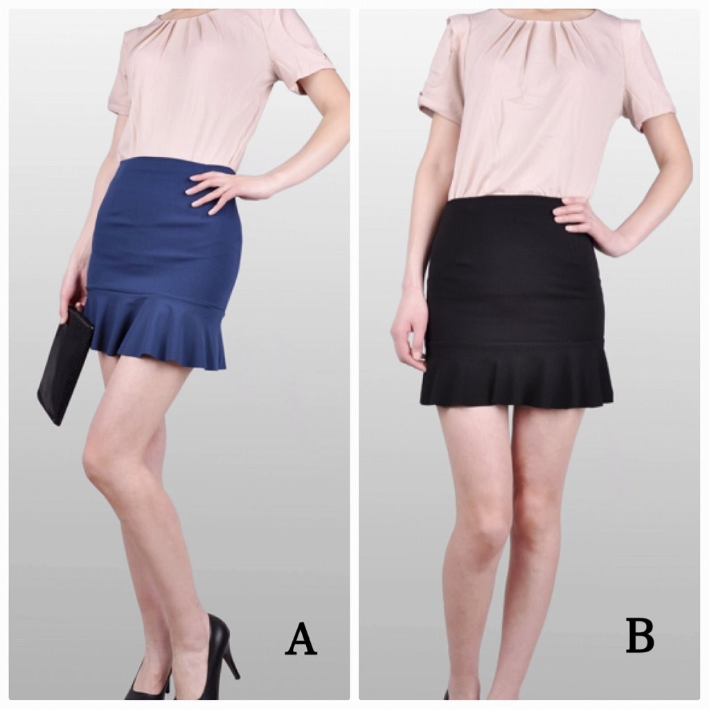 レディース　フラウンス　スカート　ミニ　ボトムス　タイト　スリム　春　夏　女性　大人　カジュアル　キュート　可愛い　おしゃれ　セクシー　エレガント　セクシー　ネイビー　ブルー　ブラック　黒　紺　S　M　L　サイズ　送料無料