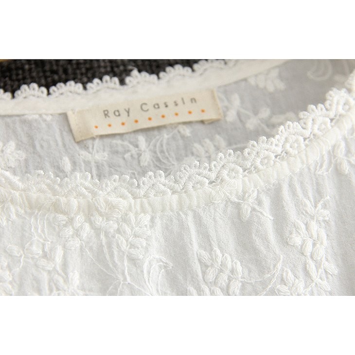 レディース　レース　ステッチ　刺繍　ワンピース　ミニ　スカート　ボトムス　半袖　春物　夏物　服　人気　女性　大人　婦人服　カジュアル　フェミニン　キュート　可愛い　おしゃれ　エレガント　セクシー　ホワイト　白　フリーサイズ　ワンサイズ　送料無料