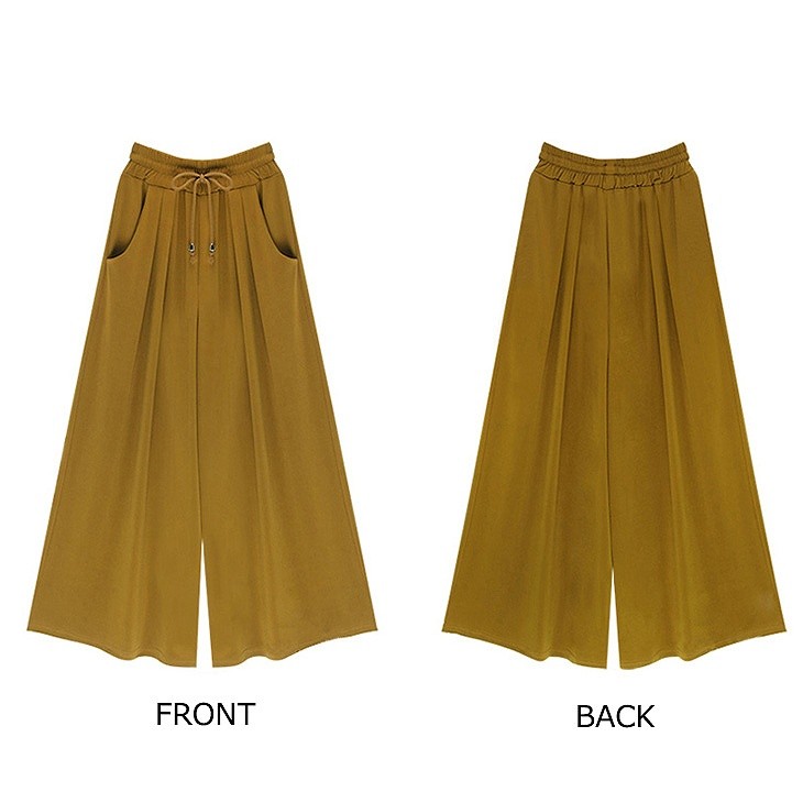 レディース　ワイドレッグパンツ　ゆったり　ボトムス　春物　夏物　服　人気　女性　大人　婦人服　カジュアル　フェミニン　可愛い　おしゃれ　エレガント　ブラウン　ブラック　グリーン　M　L　XL　2XL　3XL　4XL　5XL　6XL　サイズ　送料無料