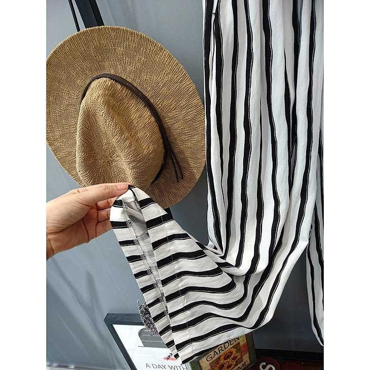 レディース　ボトムス　ガウチョパンツ　ワイドパンツ　スカーチョ　ストライプ　春夏　フリーサイズ　大人カジュアル　シンプル　オフィス　OL　デイリー　お出かけ　デート　ホワイト　送料無料