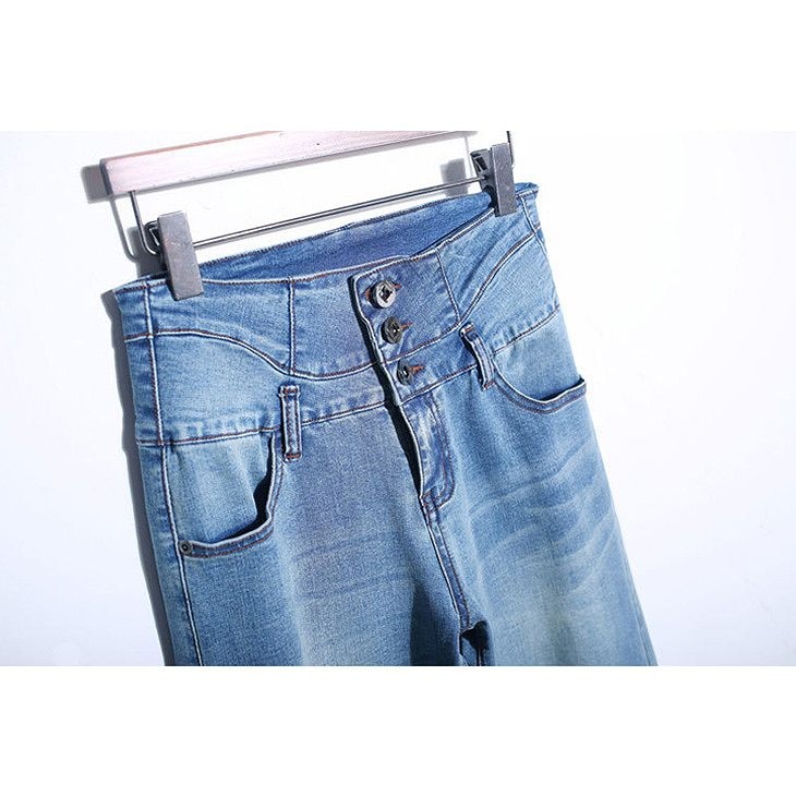 レディース　ボトムス　デニムパンツ　ジーンズ　ストレート　ワイドパンツ　ハイウエスト　無地　大きいサイズ　美脚　脚長　大人カジュアル　シンプル　デイリー　お出かけ　デート　ブルー　送料無料