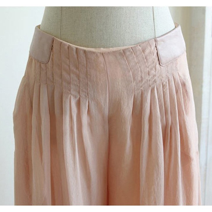 レディース　ボトムス　ガウチョパンツ　ワイドパンツ　スカーチョ　シフォン　無地　春夏　大きいサイズ　大人カジュアル　シンプル　オフィス　OL　デイリー　お出かけ　デート　ピンク　送料無料