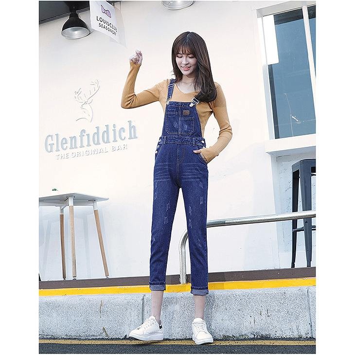 レディース　ボトムス　デニム　オーバーオール　サロペット　無地　大人カジュアル　大きいサイズ　シンプル　デイリー　ラフスタイル　お出かけ　デート　ブルー　送料無料