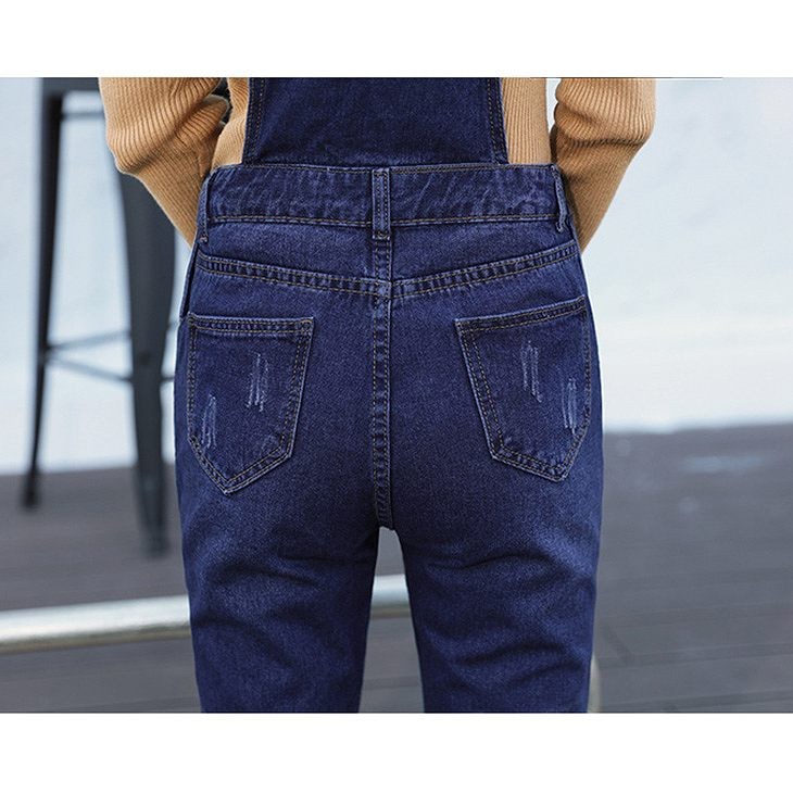 レディース　ボトムス　デニム　オーバーオール　サロペット　無地　大人カジュアル　大きいサイズ　シンプル　デイリー　ラフスタイル　お出かけ　デート　ブルー　送料無料