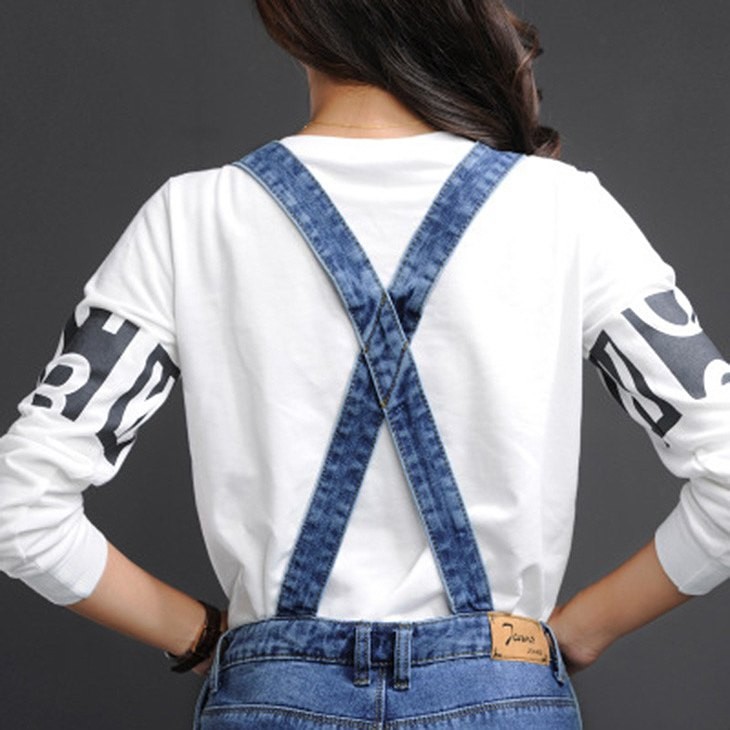 レディース　ボトムス　デニム　オーバーオール　サロペット　無地　大人カジュアル　大きいサイズ　シンプル　デイリー　ラフスタイル　お出かけ　デート　ブルー　送料無料