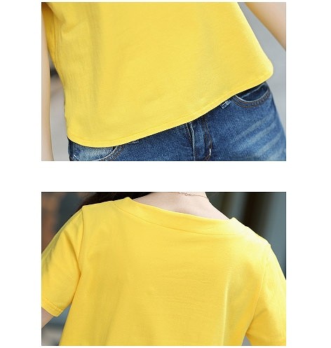 レディース　トップス　ショート　カットソー　Tシャツ　ラウンドネック　半袖　無地　シンプル　カジュアル　定番　大きいサイズ　スポーツ　ヨガ　ダンス　ラフスタイル　ルームウェア　デイリー　イエロー　ブルー　グレー　ブラック　送料無料