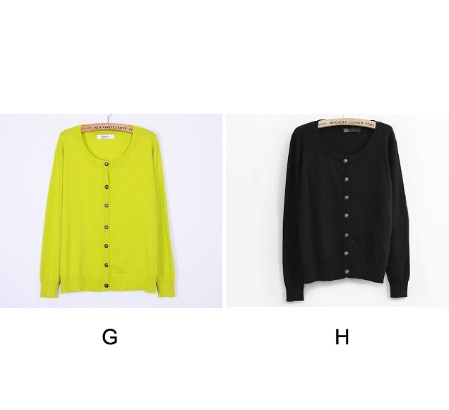 レディース　カーディガン　長袖　ラウンドネック　ソリッドカラー　シンプル　おしゃれ　すっきり　エレガント　カジュアル　お出かけ　デート　デイリー　普段着　全１２色　送料無料