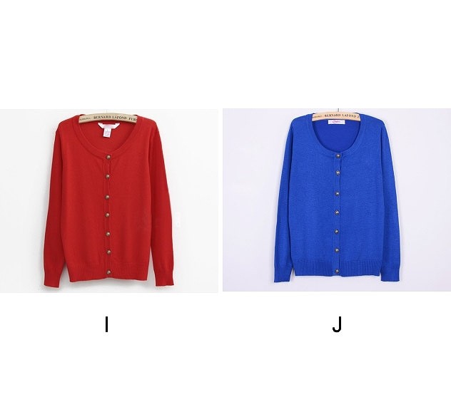 レディース　カーディガン　長袖　ラウンドネック　ソリッドカラー　シンプル　おしゃれ　すっきり　エレガント　カジュアル　お出かけ　デート　デイリー　普段着　全１２色　送料無料