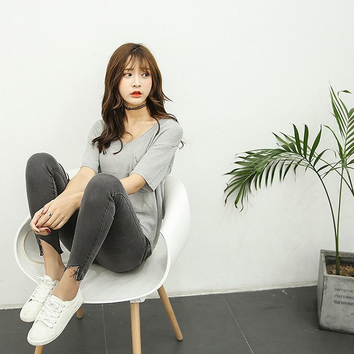 レディース　ボトムス　デニムパンツ　ジーンズ　スリム　スキニー　リップドデニム　カットオフ　無地　春夏　大きいサイズ　大人カジュアル　シンプル　デイリー　お出かけ　デート　ホワイト　ブラック　グレー　ブルー　送料無料