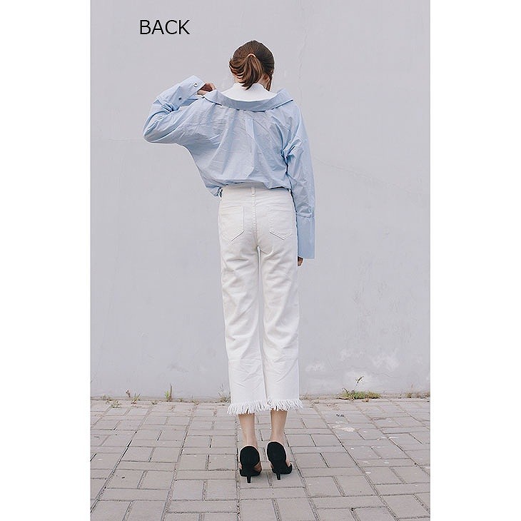 レディース　トップス　シャツ　爽やか　カジュアル　パコダスリーブ　オフィス　シンプル　春　Vネック　長袖　デイリー　ブルー　フリーサイズ　送料無料