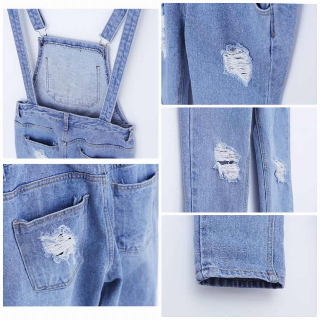 レディース　オーバーオール　サロペット　デニム　ジーンズ　ダメージ　クラッシュ　ボトムス　人気　春物　夏物　女性　大人　カジュアル　キュート　可愛い　フェミニン　おしゃれ　エレガント　セクシー　ファッション　ネイビー　ブルー　送料無料