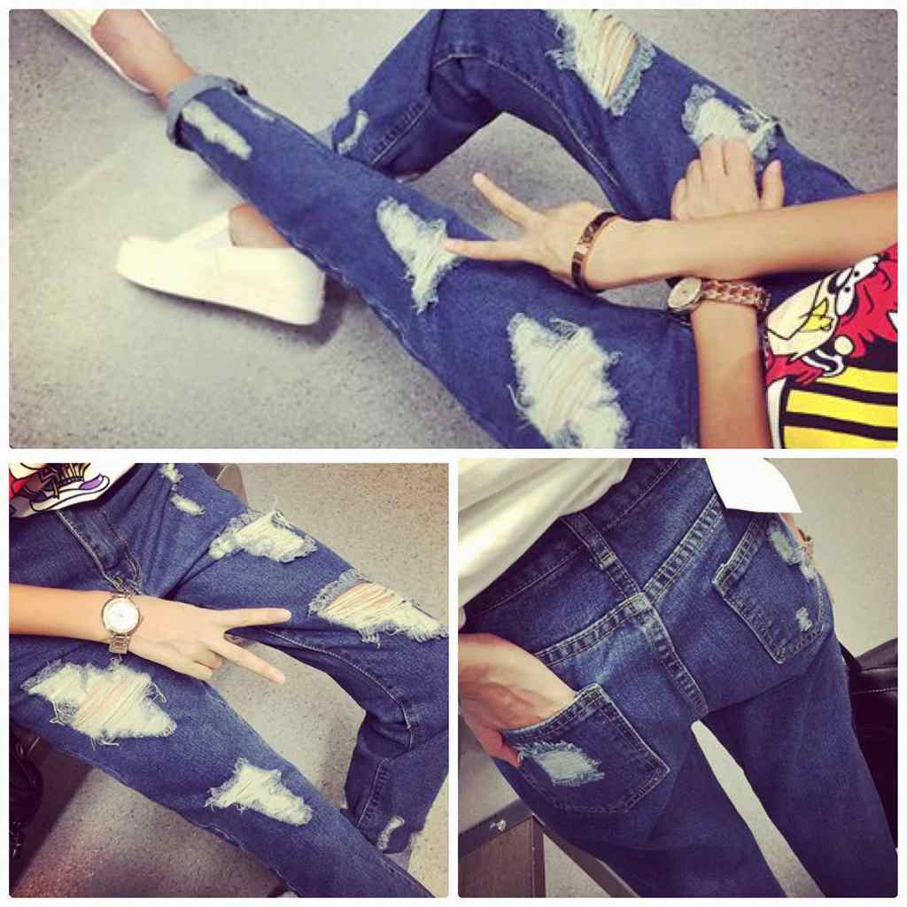 レディース　スキニー　デニム　ジーンズ　ダメージ　クラッシュ　ボトムス　人気　春物　夏物　女性　大人　カジュアル　キュート　可愛い　フェミニン　おしゃれ　エレガント　セクシー　ファッション　ブルー　S　M　L　XL　サイズ　送料無料