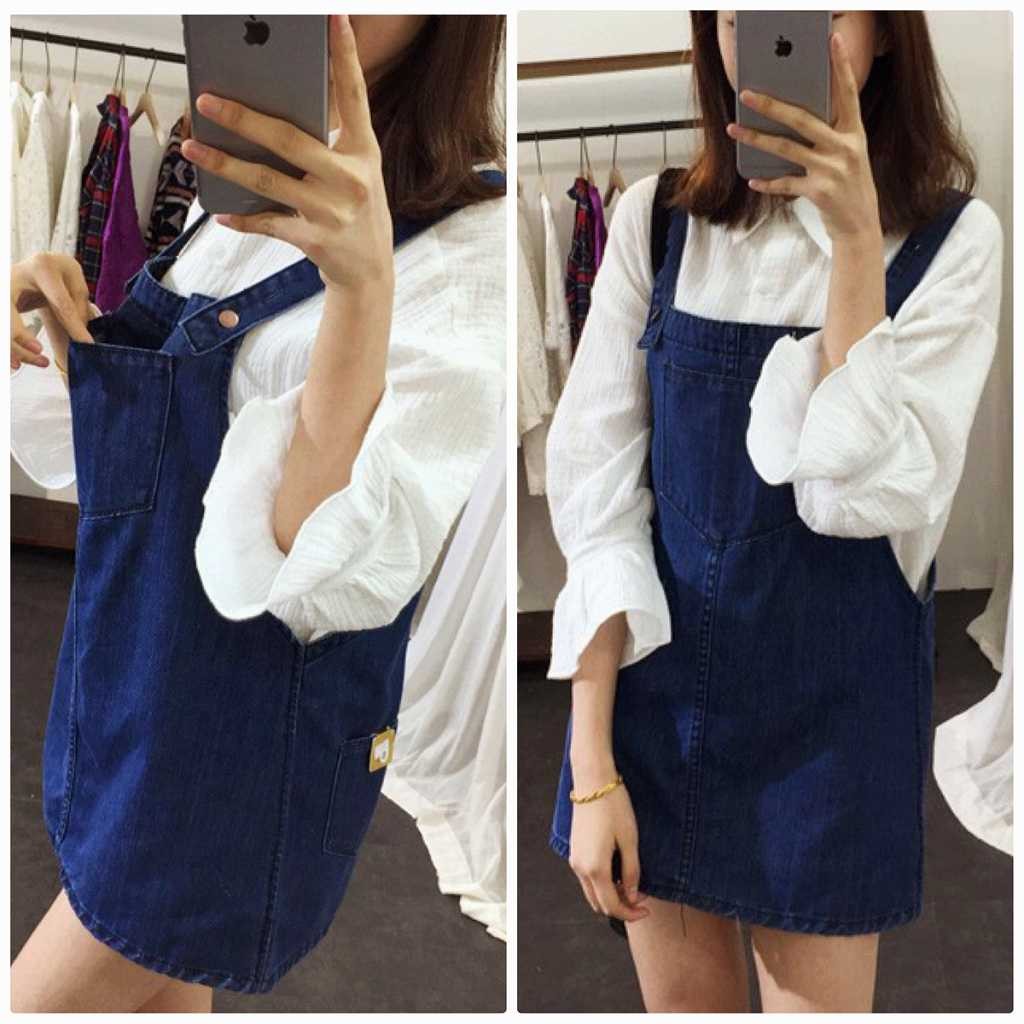 レディース　サロペット　ジャンパースカート　ミニスカート　デニム　ジーンズ　ボトムス　人気　春物　夏物　女性　大人　カジュアル　キュート　可愛い　フェミニン　おしゃれ　エレガント　セクシー　ファッション　ネイビー　S　M　L　サイズ　送料無料