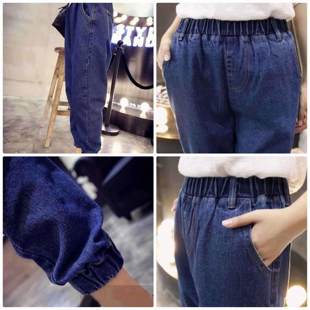 レディース　大きいサイズ　ジョガーパンツ　デニム　ジーンズ　ゆったり　ボトムス　人気　春物　夏物　女性　大人　カジュアル　キュート　可愛い　フェミニン　おしゃれ　エレガント　セクシー　ファッション　ブルー　S　M　L　XL　XXL　送料無料
