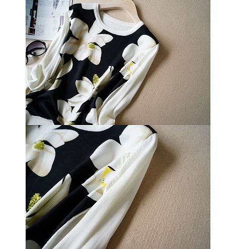 レディース ウール混セーター 長袖 ラウンドネック すっきり シンプル おしゃれ エレガント カジュアル お出かけ デート デイリー 普段着 ホワイト ブラック 送料無料