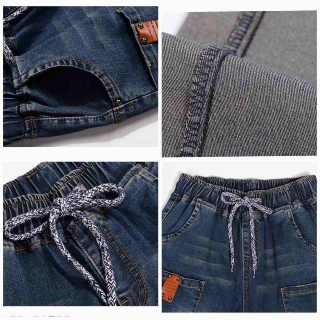 レディース　大きいサイズ　ウエストゴム　ロールアップ　ボーイフレンドデニム　デニム　ジーンズ　ゆったり　ボトムス　人気　春物　夏物　女性　大人　カジュアル　キュート　可愛い　フェミニン　おしゃれ　ファッション　ブルー　ネイビー　送料無料