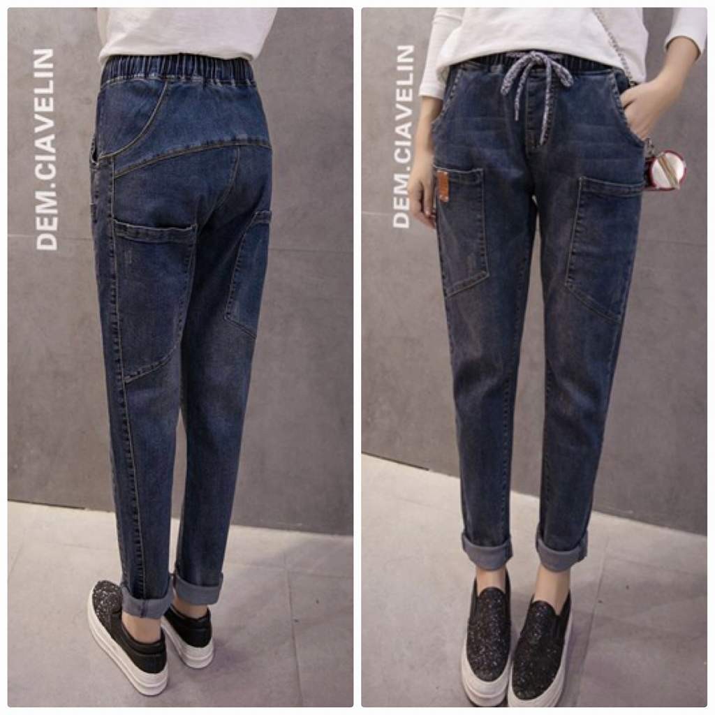 レディース　大きいサイズ　ウエストゴム　ロールアップ　ボーイフレンドデニム　デニム　ジーンズ　ゆったり　ボトムス　人気　春物　夏物　女性　大人　カジュアル　キュート　可愛い　フェミニン　おしゃれ　ファッション　ブルー　ネイビー　送料無料