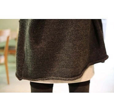 レディース ウール混カーディガン 長袖 フード付き ゆったり シンプル おしゃれ エレガント カジュアル お出かけ デート デイリー 普段着 ブラック 送料無料