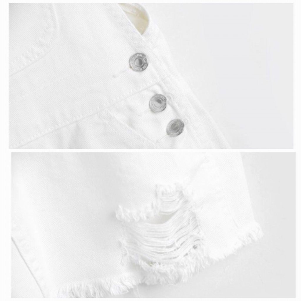 レディース　ダメージ　クラッシュ　サロペット　切りっぱなし　ジャンパースカート　デニム　ジーンズ　ジーパン　ミニスカート　ボトムス　人気　春物　夏物　女性　大人　カジュアル　おしゃれ　ファッション　ホワイト　白　S　M　L　XL　サイズ　送料無料