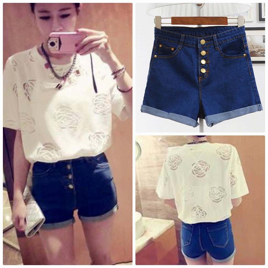 レディース　シングルブレスト　ショートパンツ　ストレッチ　デニム　ジーンズ　ジーパン　パンツ　短パン　ボトムス　人気　春物　夏物　女性　大人　カジュアル　おしゃれ　ファッション　ブルー　ブラック　S　M　L　XL　サイズ　送料無料