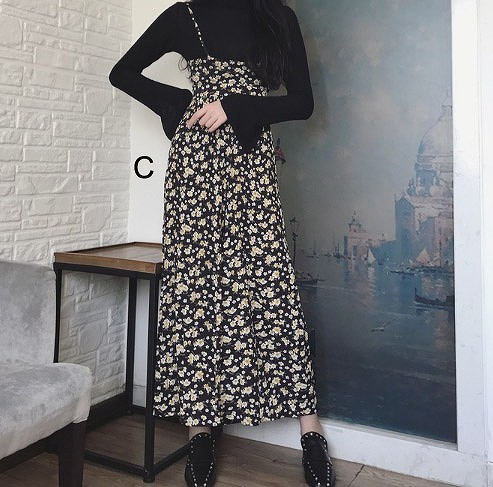 レディース　ボトムス　オールインワン　サロペット　ワイドパンツ　ガウチョパンツ　花柄　カジュアル　フェミニン　キュート　可愛い　おしゃれ　セクシー　普段着　ブラック　ベージュ　送料無料