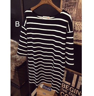 レディース Tシャツ 長袖 五分袖 ボートネック ストライプボーダー すっきり シンプル おしゃれ エレガント カジュアル お出かけ デート デイリー 普段着 全9色 送料無料