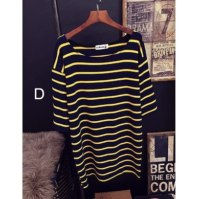 レディース Tシャツ 長袖 五分袖 ボートネック ストライプボーダー すっきり シンプル おしゃれ エレガント カジュアル お出かけ デート デイリー 普段着 全9色 送料無料