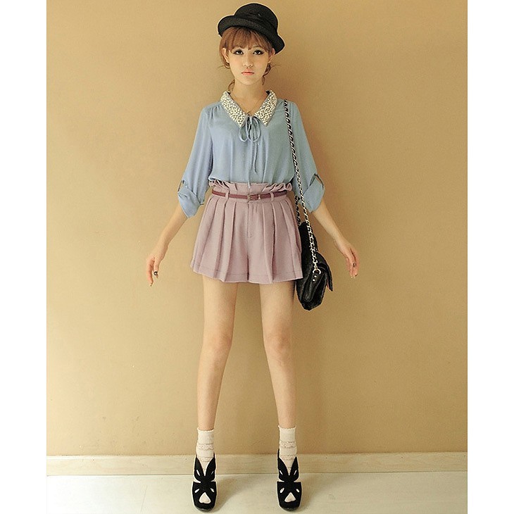 レディース　トップス　シフォン　シャツ　ブラウス　カットソー　8分袖　リボン　無地　シンプル　カジュアル　フリーサイズ　大人可愛い　フェミニン　デート　お出かけ　デイリー　グレー　送料無料