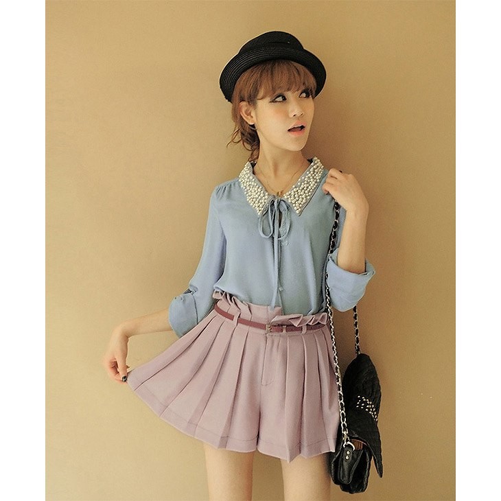 レディース　トップス　シフォン　シャツ　ブラウス　カットソー　8分袖　リボン　無地　シンプル　カジュアル　フリーサイズ　大人可愛い　フェミニン　デート　お出かけ　デイリー　グレー　送料無料