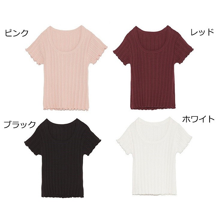 レディース　カットソー　ニット　ストライプ　ラウンドネック　トップス　人気　春物　夏物　女性　大人　カジュアル　可愛い　フェミニン　きれいめ　エレガント　清楚　上品　おしゃれ　ファッション　ブラック　レッド　フリーサイズ　ワンサイズ　送料無料