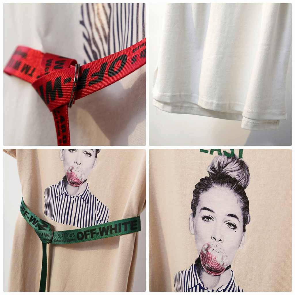 レディース　トップス　Tシャツ　ワンピース　チュニック　半袖　ベルト付　綿　コットン　シンプル　プリント　ゆったり　カジュアル　大人可愛い　フェミニン　デート　お出かけ　普段着　ブラック　ホワイト　ベージュ　送料無料