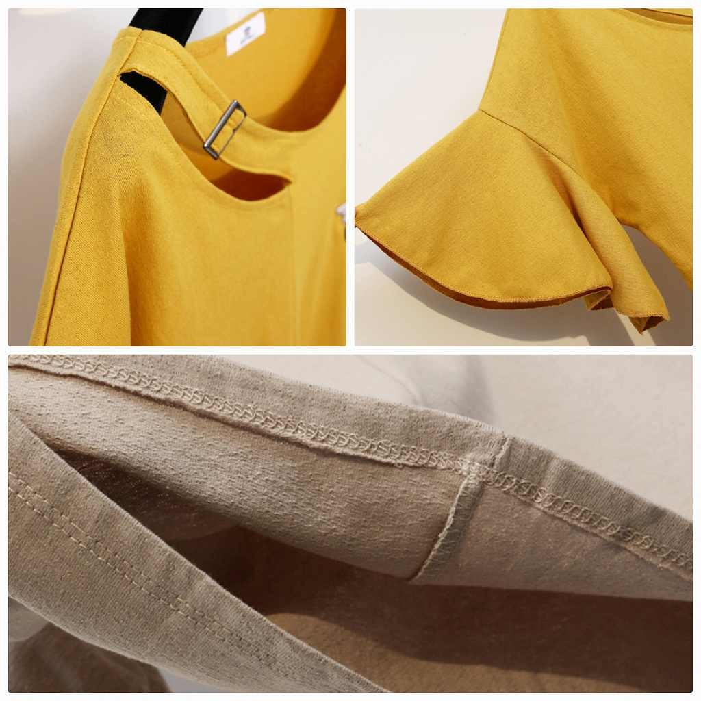 レディース　トップス　Tシャツ　半袖　綿　コットン　刺繍　フレア袖　アンブレラ袖　シンプル　ワンポイント　ゆったり　カジュアル　大人可愛い　フェミニン　セクシー　デート　お出かけ　普段着　ブラック　ホワイト　レッド　イエロー　カーキ　送料無料