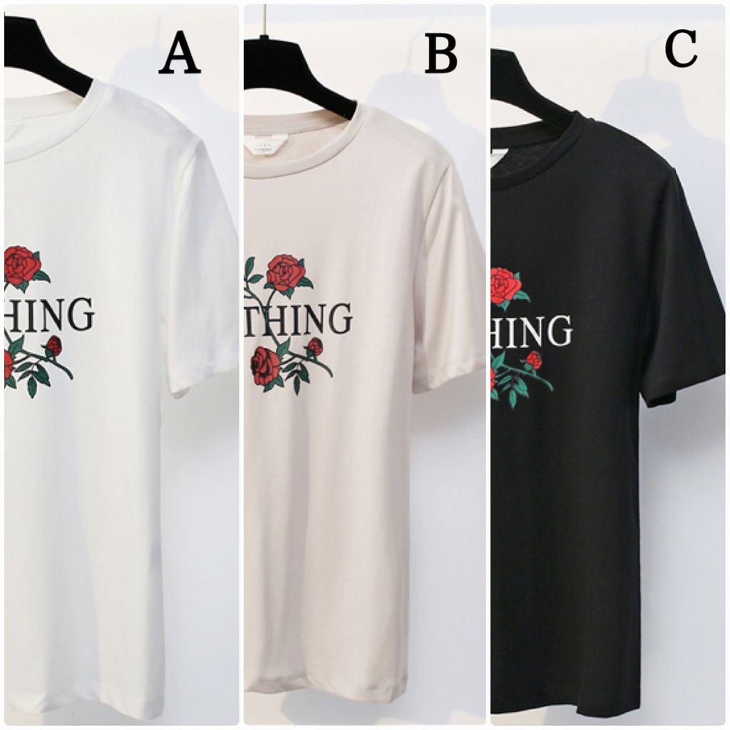 レディース　トップス　Tシャツ　半袖　綿　コットン　花柄　プリント　シンプル　ゆったり　カジュアル　大人可愛い　フェミニン　デート　お出かけ　普段着　ブラック　ホワイト　ベージュ　送料無料