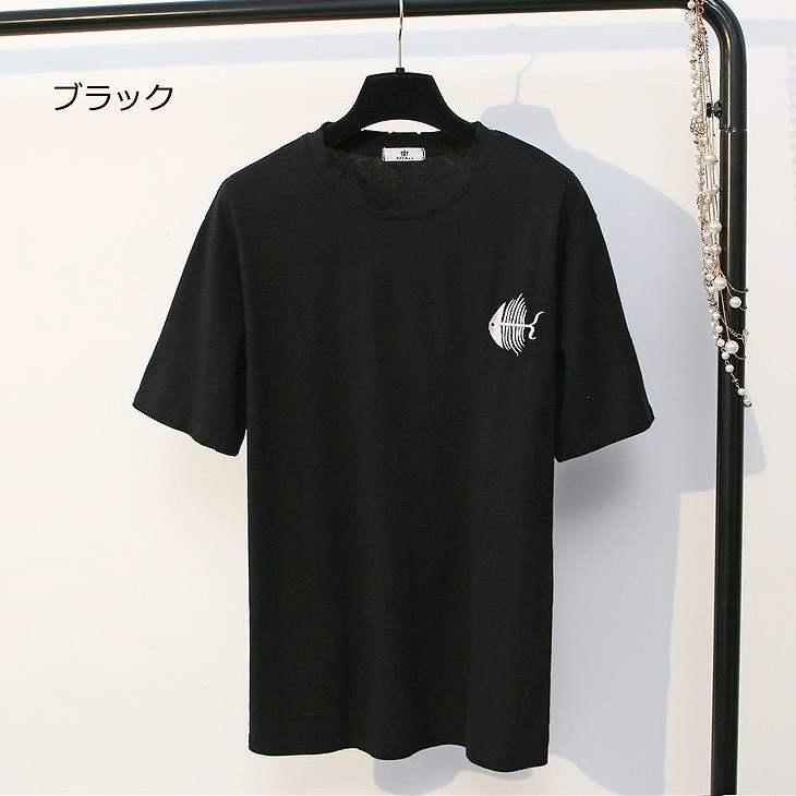 レディース　猫　プリント　半袖　Tシャツ　クルーネック　トップス　人気　春物　夏物　女性　大人　カジュアル　キュート　可愛い　フェミニン　おしゃれ　ファッション　ブラック　イエロー　カーキ　ホワイト　フリーサイズ　ワンサイズ　送料無料