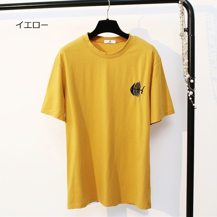 レディース　猫　プリント　半袖　Tシャツ　クルーネック　トップス　人気　春物　夏物　女性　大人　カジュアル　キュート　可愛い　フェミニン　おしゃれ　ファッション　ブラック　イエロー　カーキ　ホワイト　フリーサイズ　ワンサイズ　送料無料