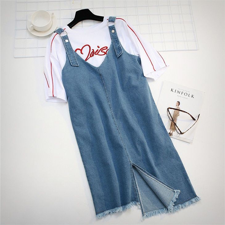 レディース　オールインワン　ジャンパースカート　サロペット　デニム　ワンピース　スカート　人気　春物　夏物　女性　大人　カジュアル　キュート　可愛い　フェミニン　おしゃれ　ファッション　ブルー　フリーサイズ　ワンサイズ　送料無料