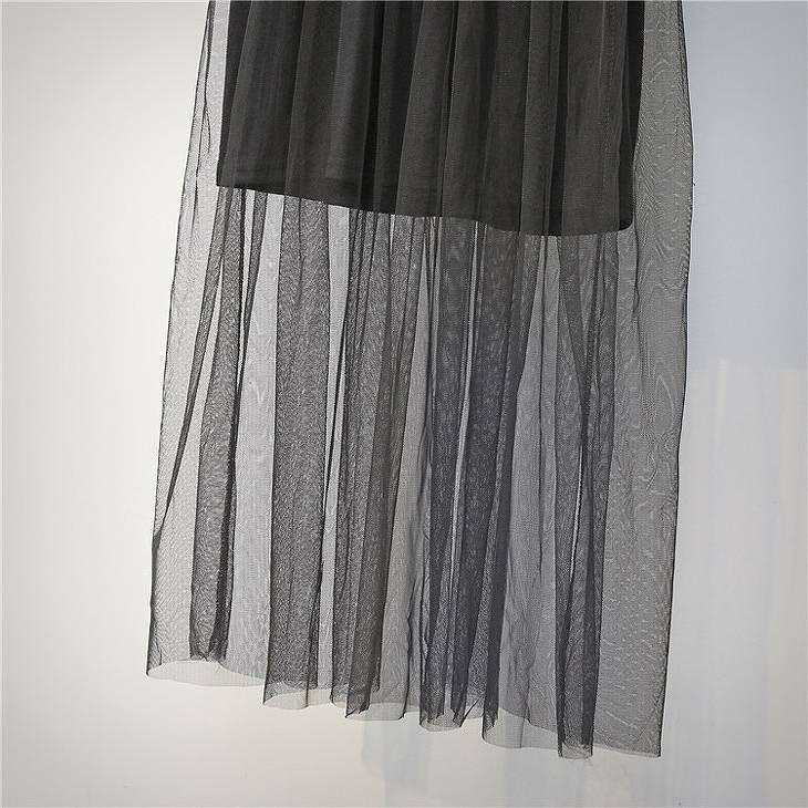 レディース　ワンピース　チュールスカート　透け感　オールインワン　Tシャツ　半袖　スカート　人気　春物　夏物　女性　大人　カジュアル　キュート　可愛い　フェミニン　おしゃれ　ファッション　グリーン　ホワイト　グレー　フリーサイズ　ワンサイズ　送料無料