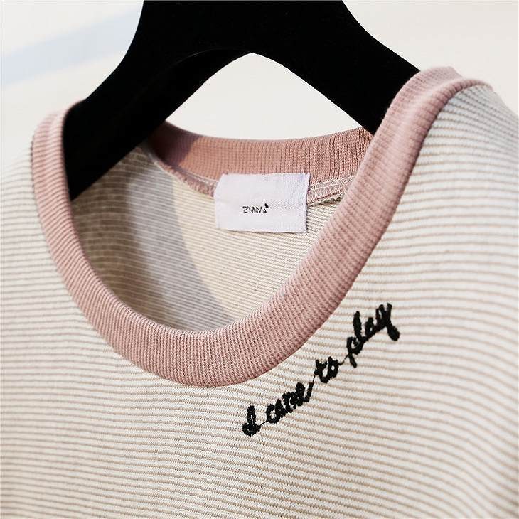 レディース　トップス　Tシャツ　カットソー　シャツ　7分袖　ボーダー　シンプル　カジュアル　大人可愛い　フリーサイズ　フェミニン　デート　お出かけ　デイリー　アプリコット　ライトブルー　ブラック　送料無料