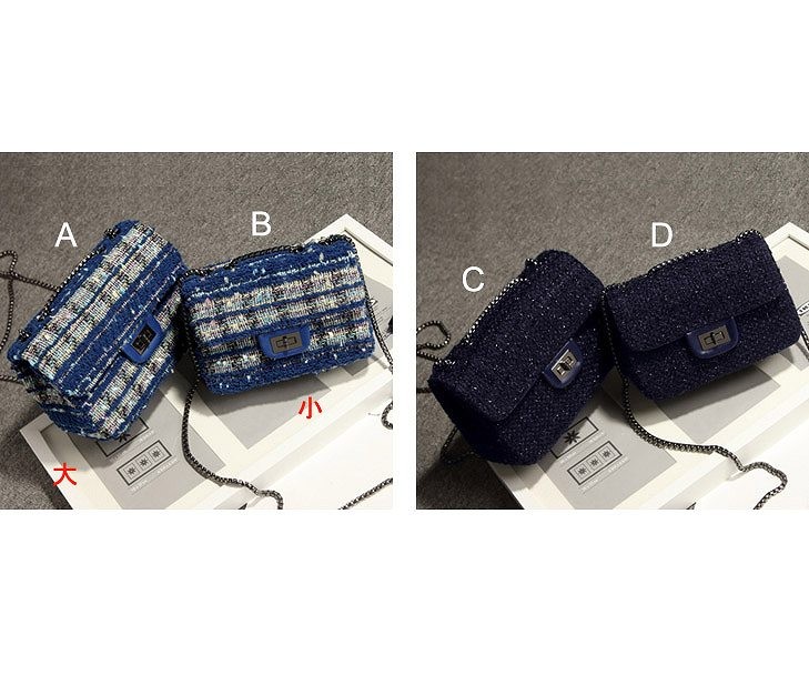 レディース　ハンドバッグ　チェーン　ウール革ショルダー　ポーチ　２ＷＡＹ オシャレ　パーティー　二次会　４パターン大小　送料無料