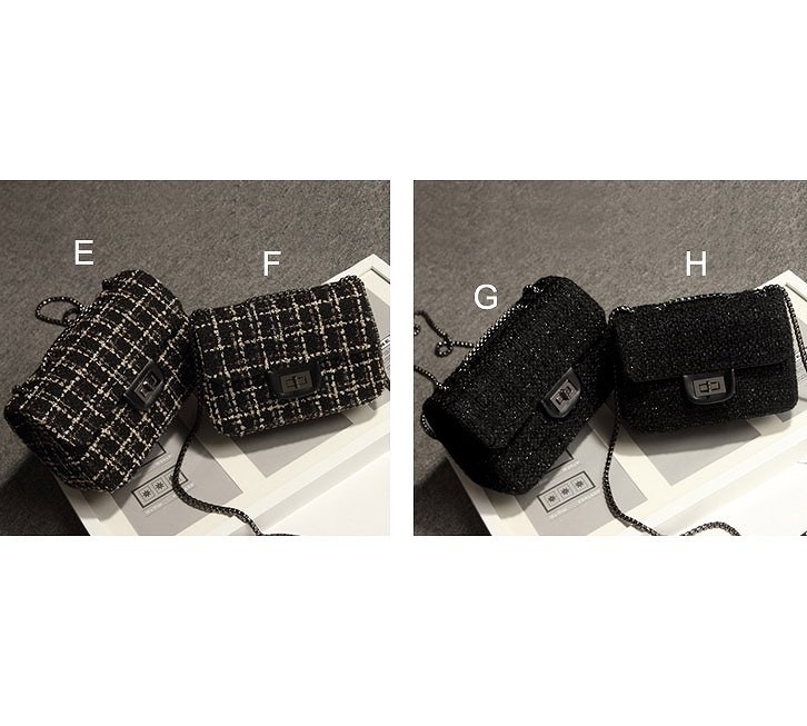 レディース　ハンドバッグ　チェーン　ウール革ショルダー　ポーチ　２ＷＡＹ オシャレ　パーティー　二次会　４パターン大小　送料無料