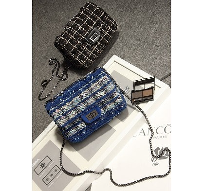 レディース　ハンドバッグ　チェーン　ウール革ショルダー　ポーチ　２ＷＡＹ オシャレ　パーティー　二次会　４パターン大小　送料無料