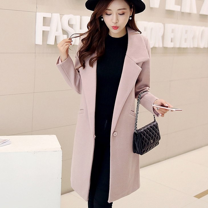 レディース　セミロング　チェスターコート　ウール　長袖　キュート　大人可愛い　秋冬　大きいサイズ　カジュアル　シンプル　デイリー　お出かけ　デート　グレー　ピンク　ベージュ　送料無料